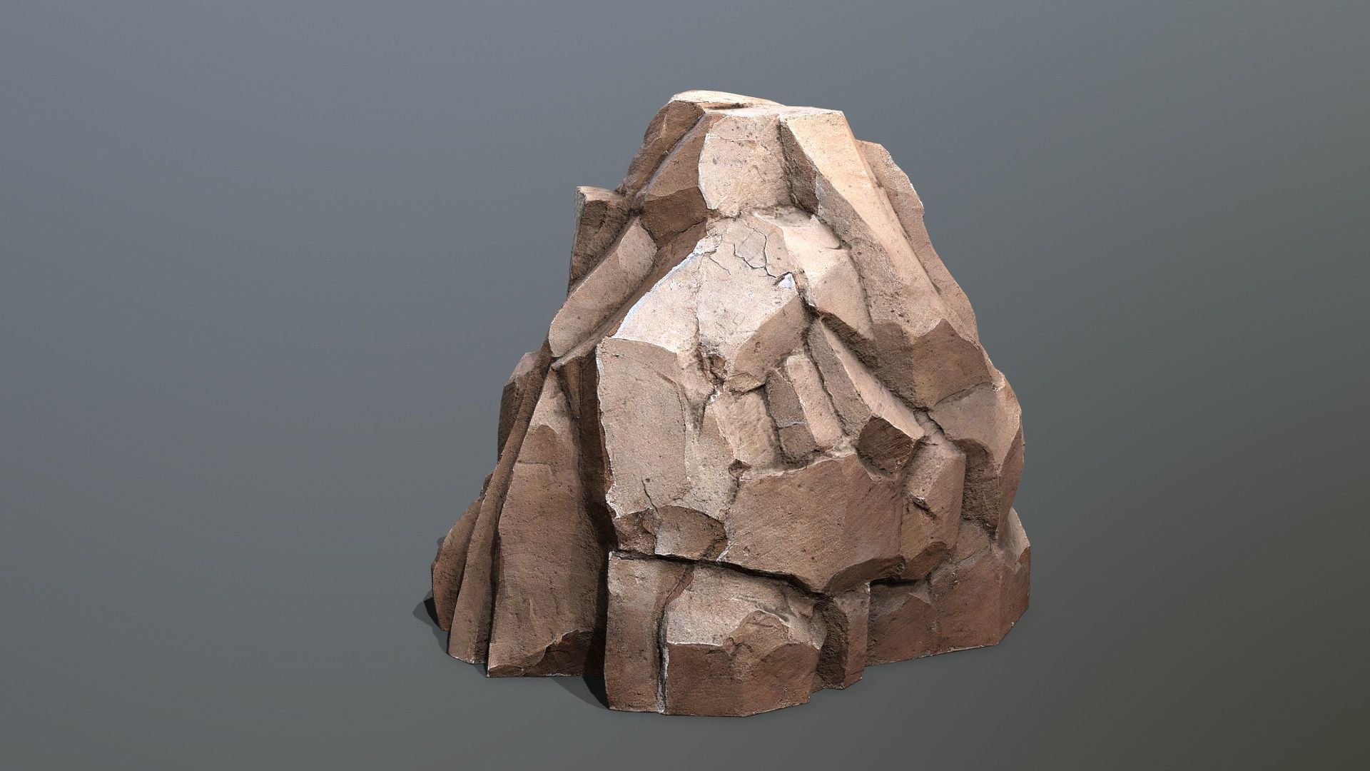 desert rocks Low-poly 3D model_6