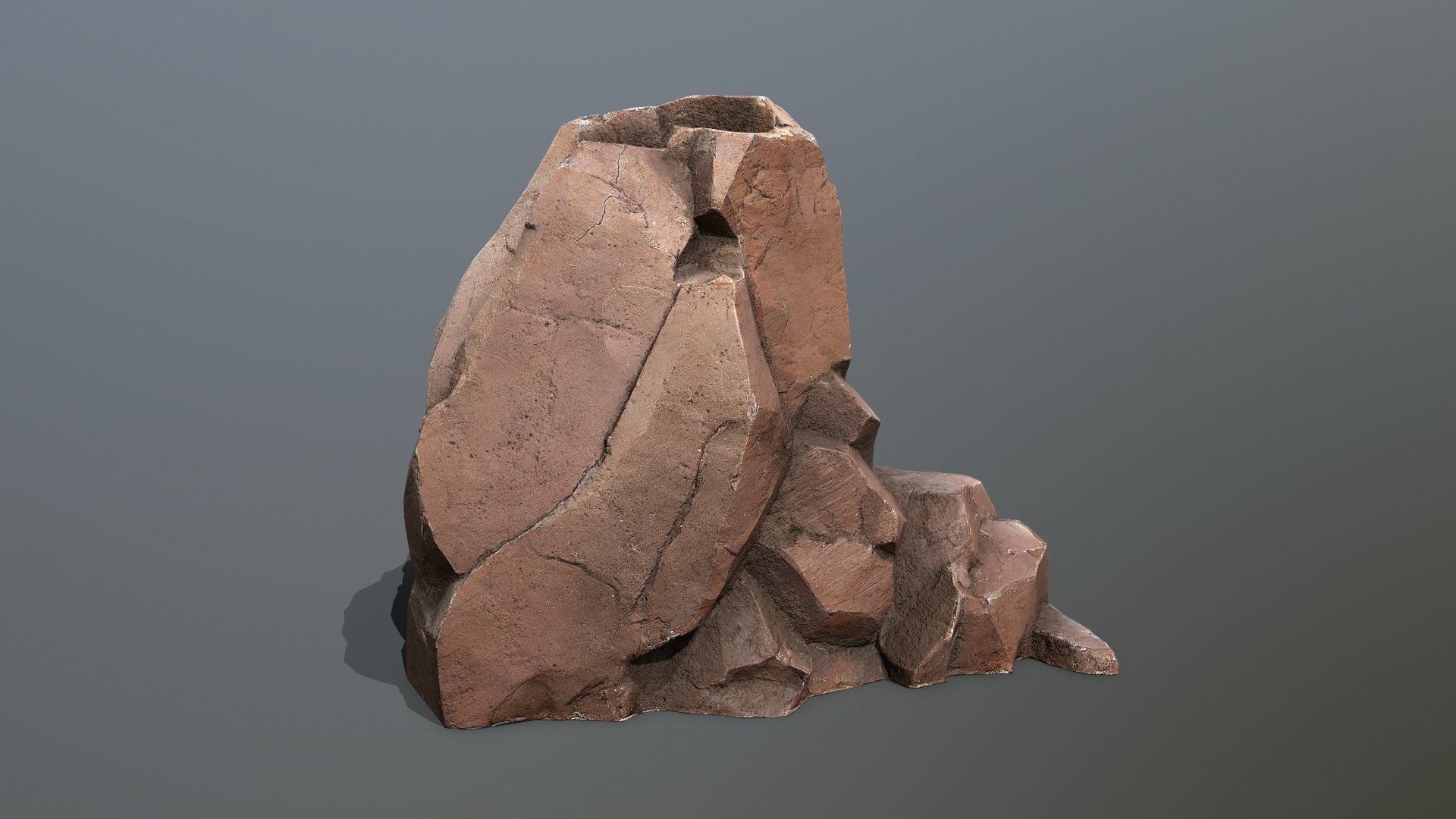 desert rocks Low-poly 3D model_3