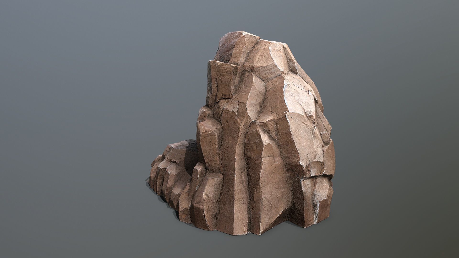 desert rocks Low-poly 3D model_7