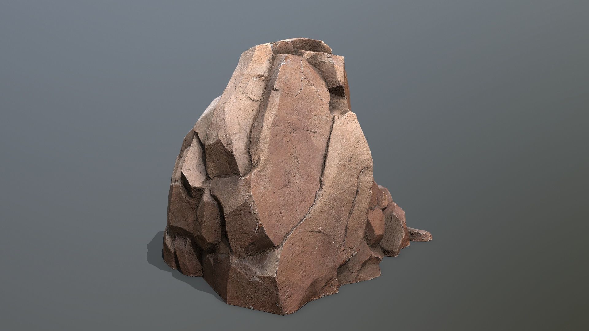 desert rocks Low-poly 3D model_4