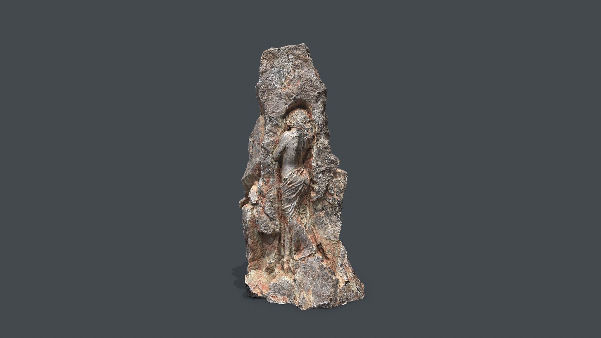 woman Statue Low-poly 3D model_10