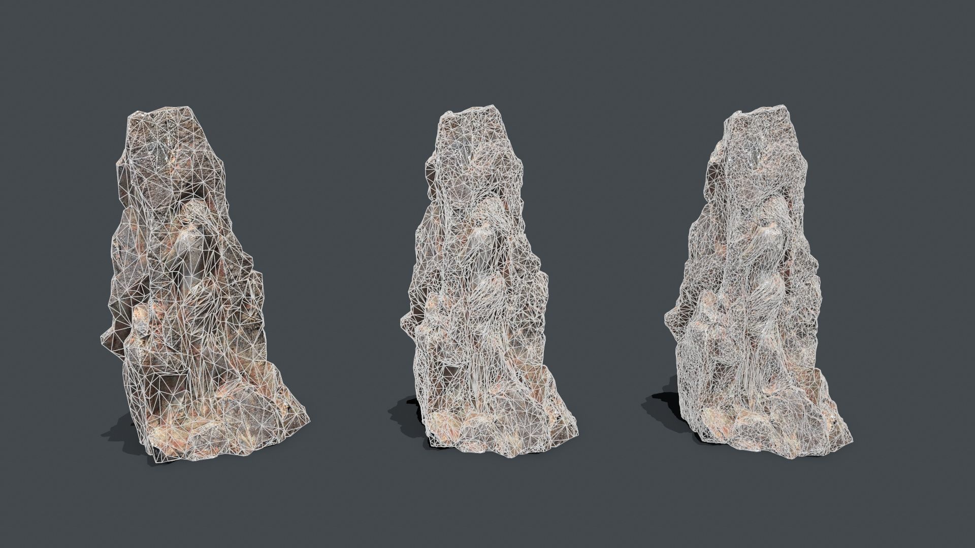 woman Statue Low-poly 3D model_12