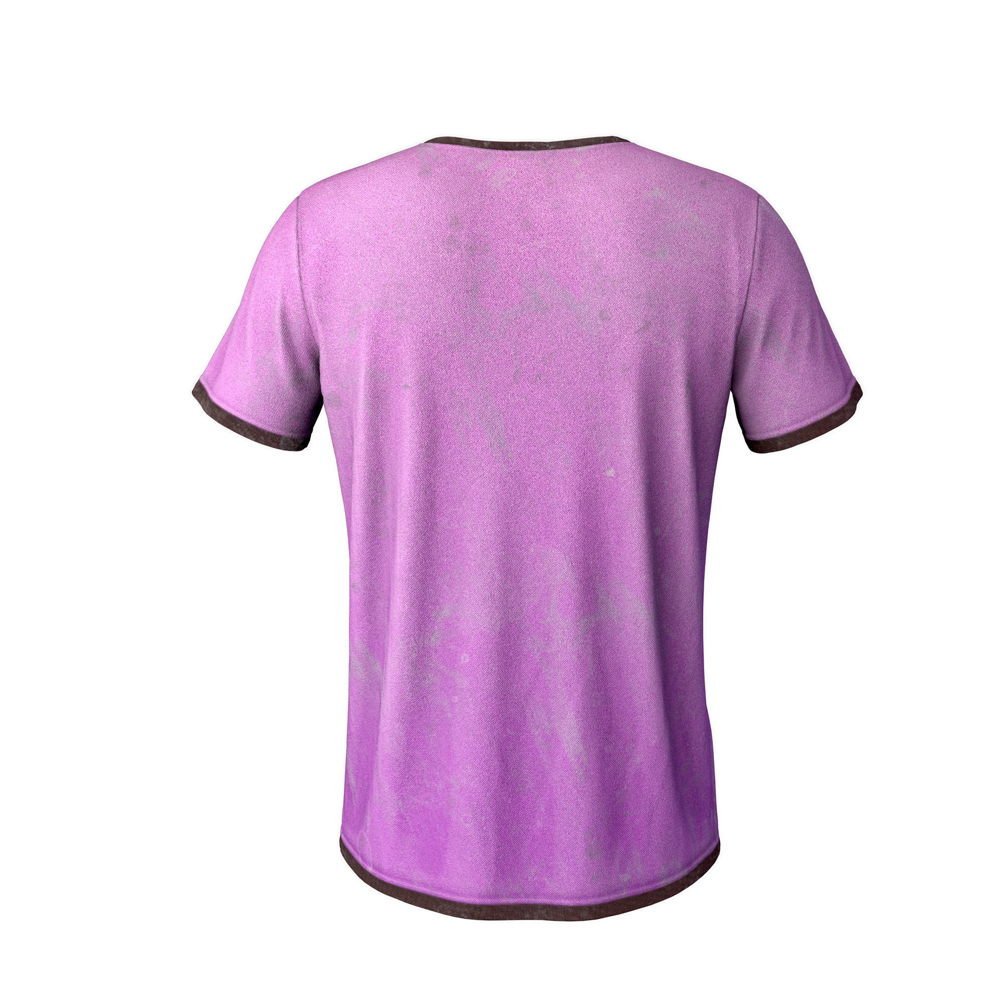 Pink T-shirt 3D model with good topology 3 in1  Low-poly 3D model_10