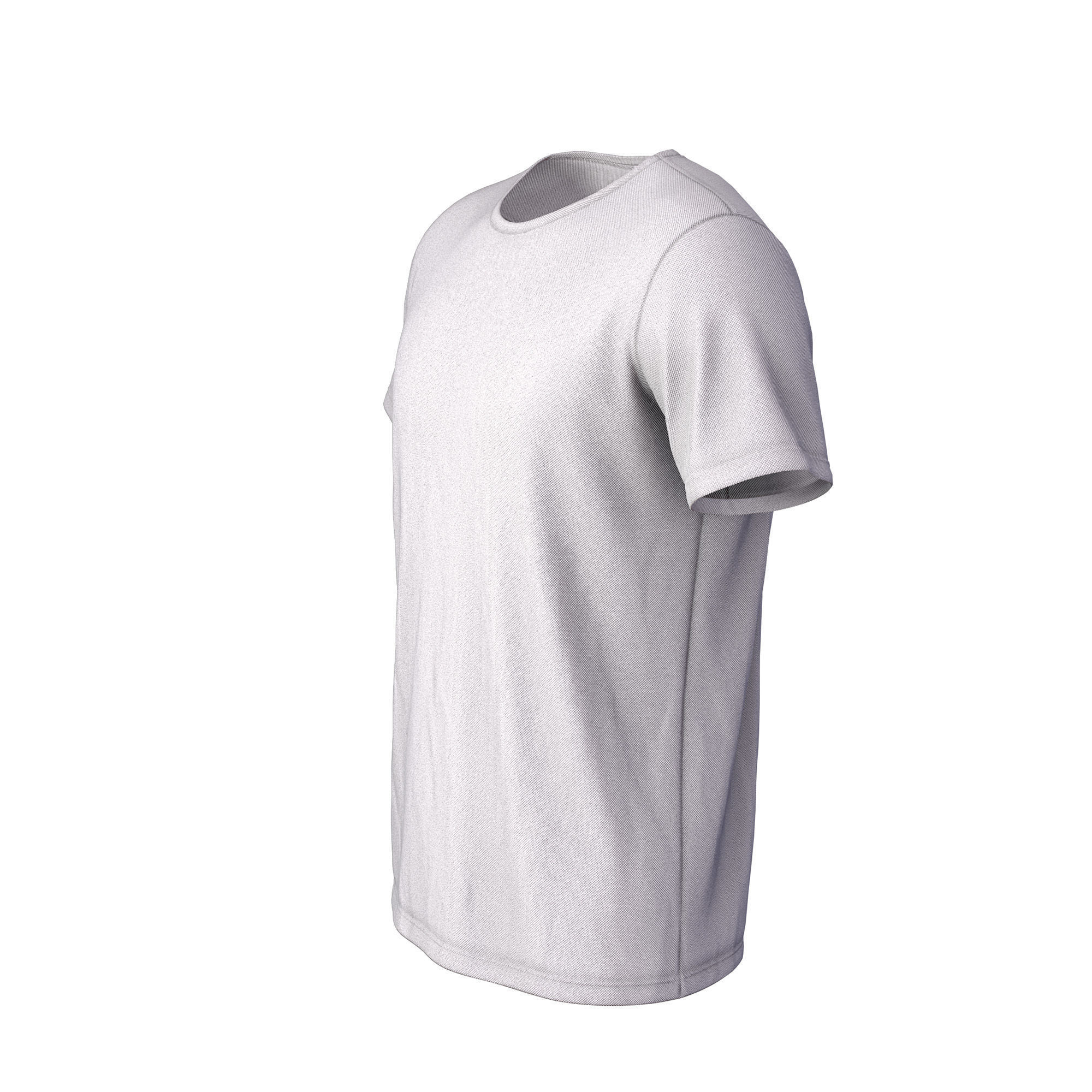 Pink T-shirt 3D model with good topology 3 in1  Low-poly 3D model_21
