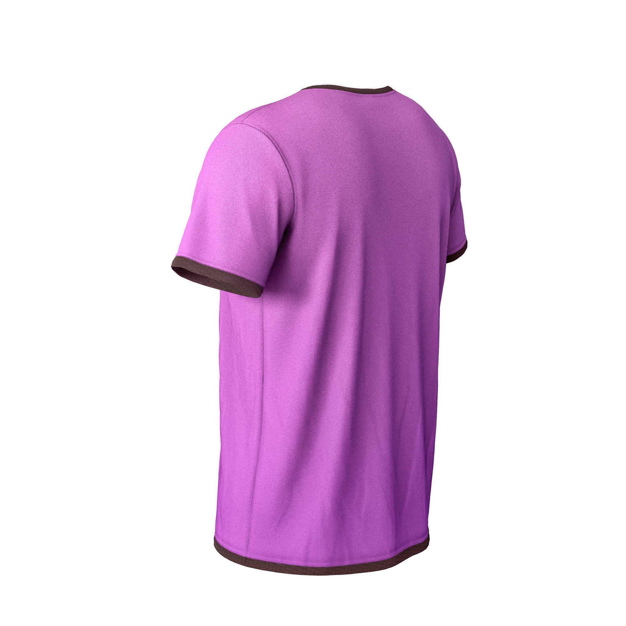 Pink T-shirt 3D model with good topology 3 in1  Low-poly 3D model_5