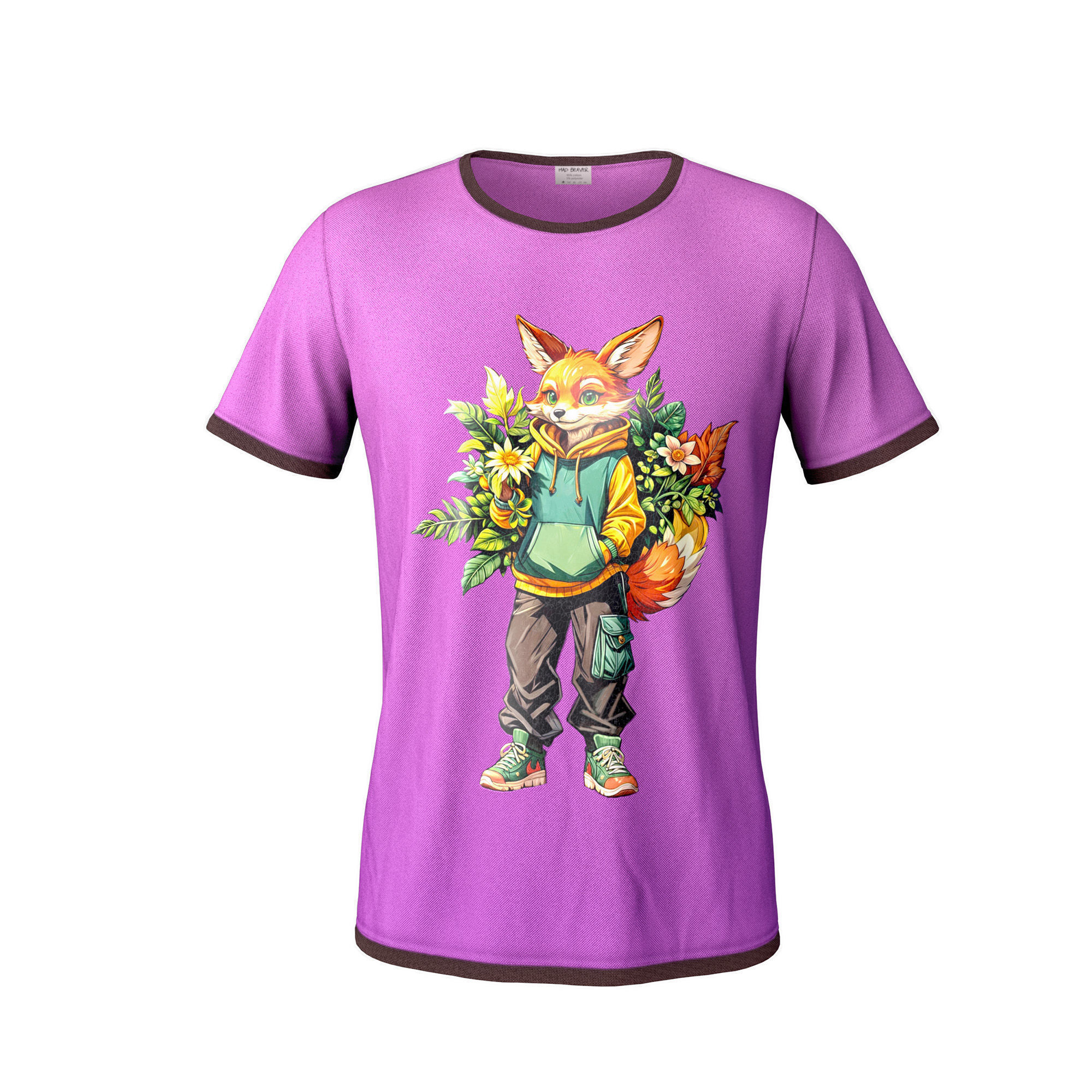 Pink T-shirt 3D model with good topology 3 in1  Low-poly 3D model_1