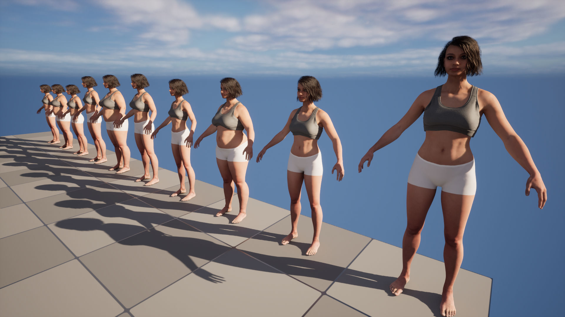 Top 240 - All MH Bodies - UE5 Skeletons - Rigged Low-poly 3D model_17