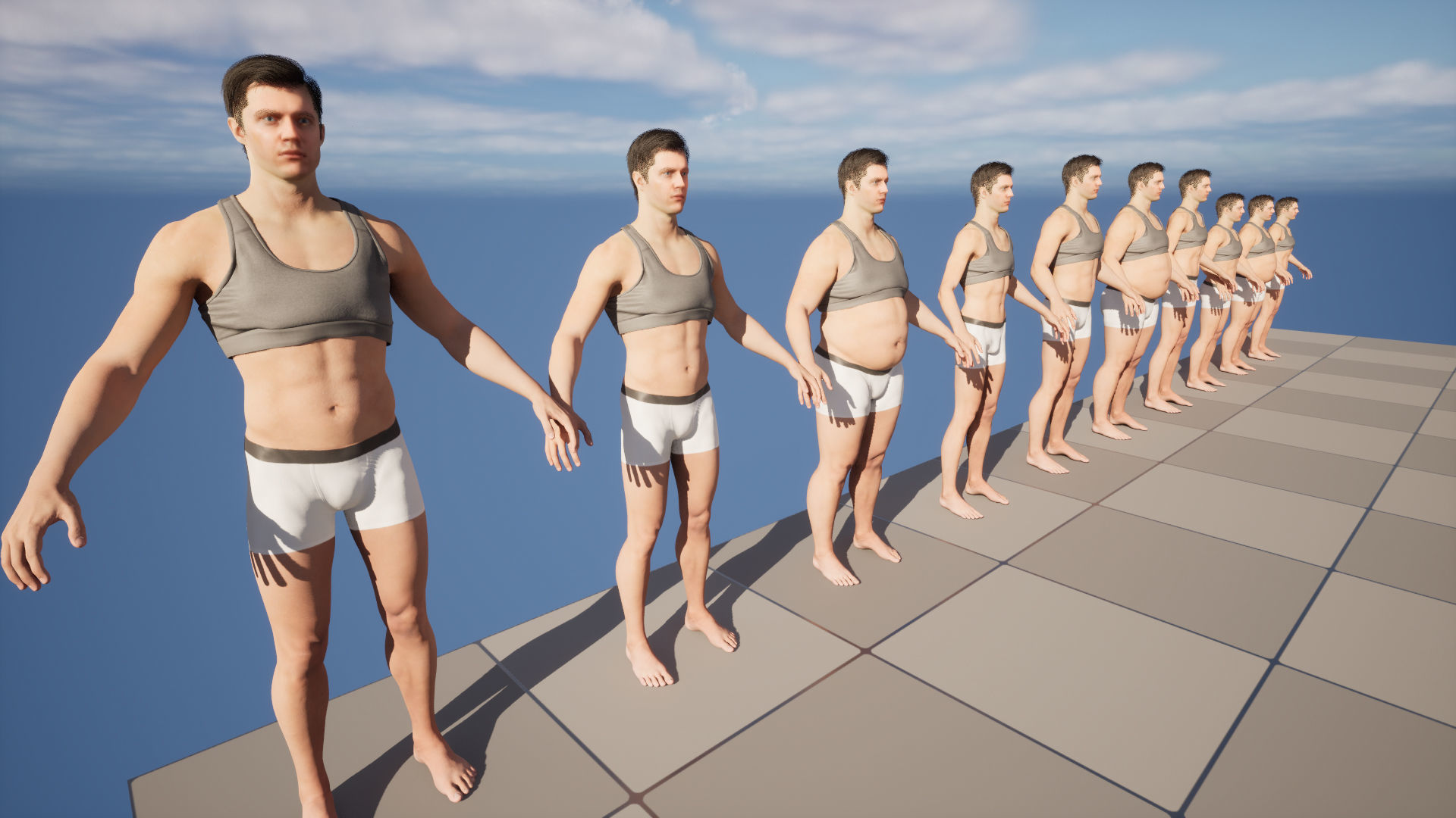 Top 240 - All MH Bodies - UE5 Skeletons - Rigged Low-poly 3D model_16