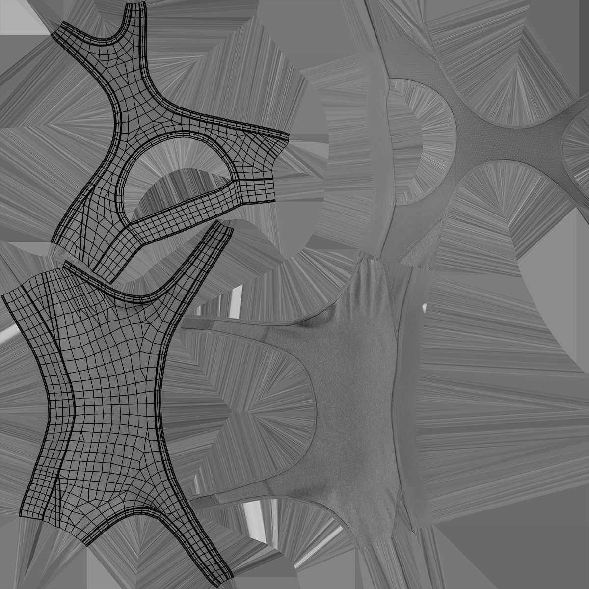 Top 240 - All MH Bodies - UE5 Skeletons - Rigged Low-poly 3D model_13