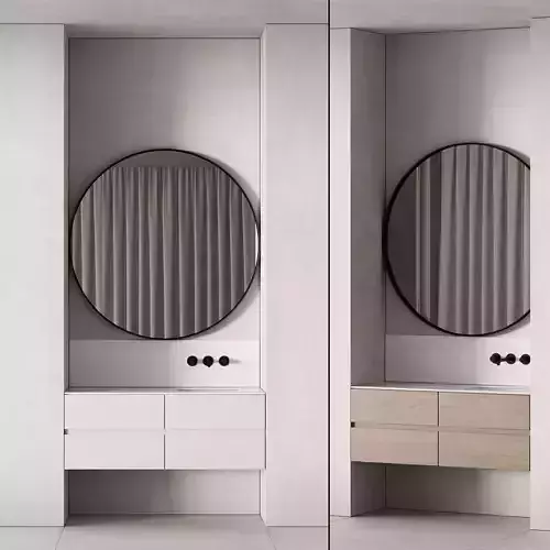 546 bathroom furniture 13 niche zone with round mirror model