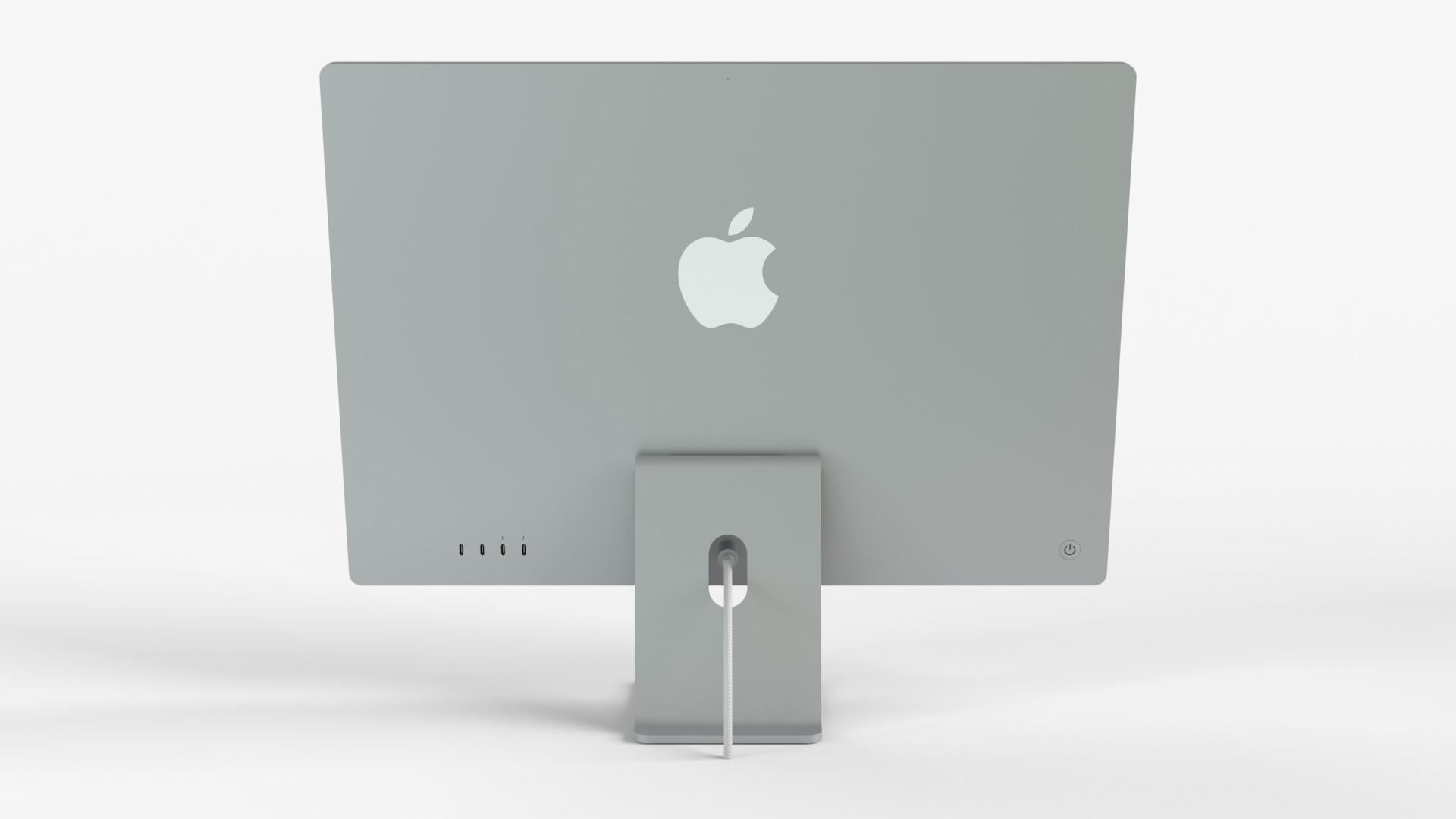 Apple IMac Silver with Keyboard Mouse and Trackpad 3D model_3