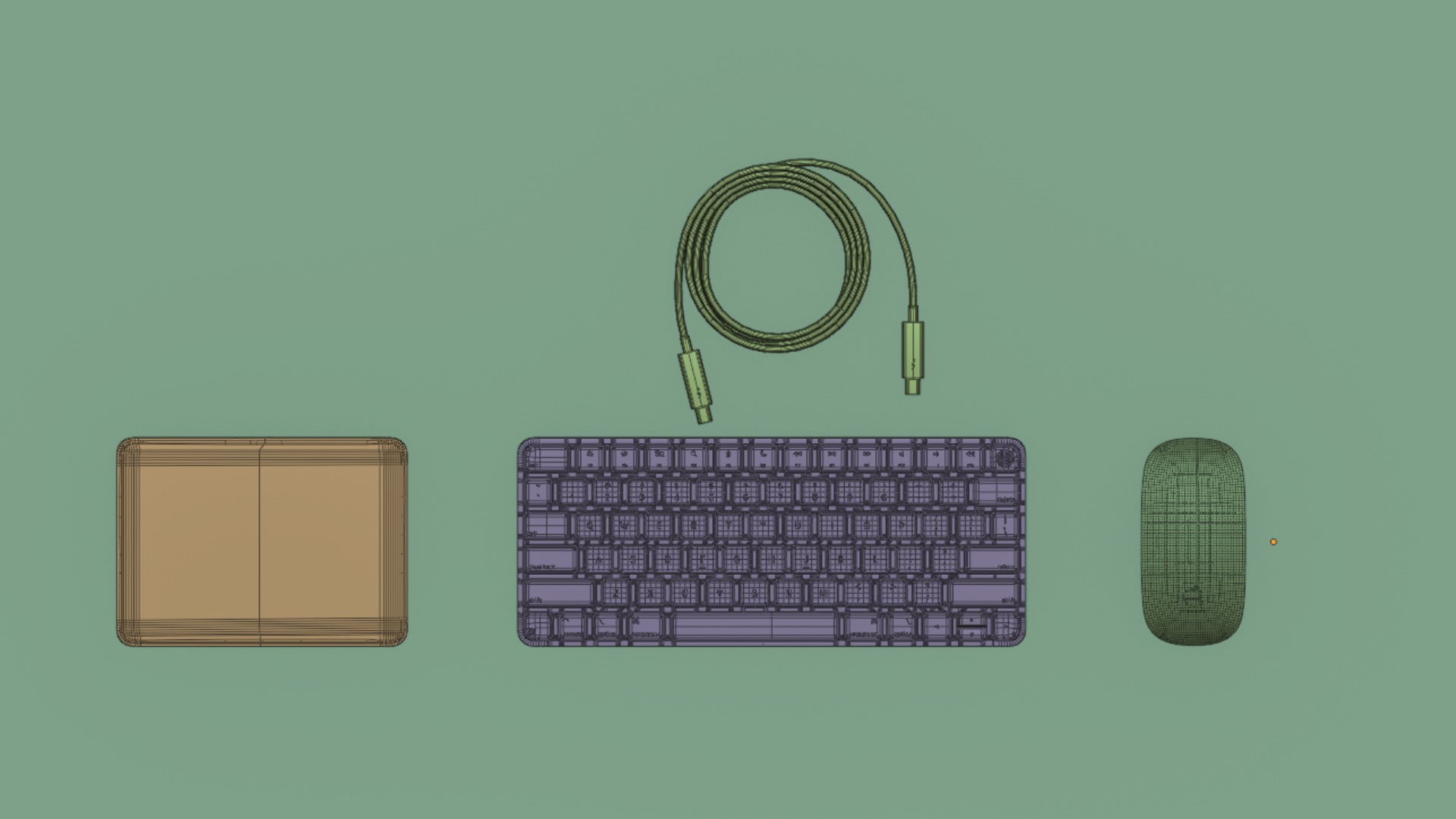 Apple IMac Silver with Keyboard Mouse and Trackpad 3D model_14