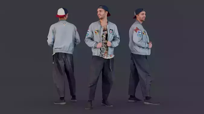 Casual Man in a Bomber Jacket