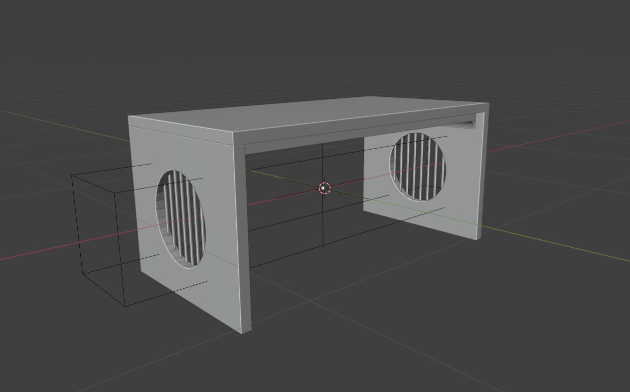 Modern wooden table Free 3D model_2
