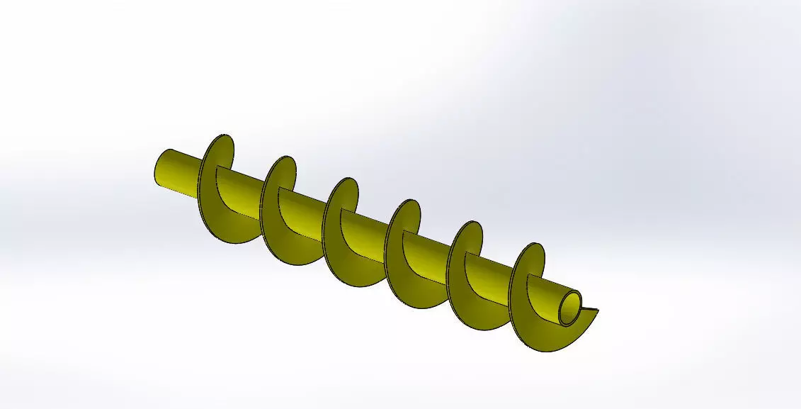helical screw conveyor 3D print model_0