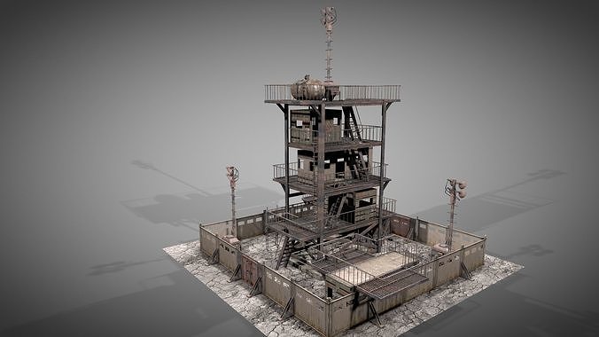Post Apocalyptic Survival Watchtower v3 3D model 5