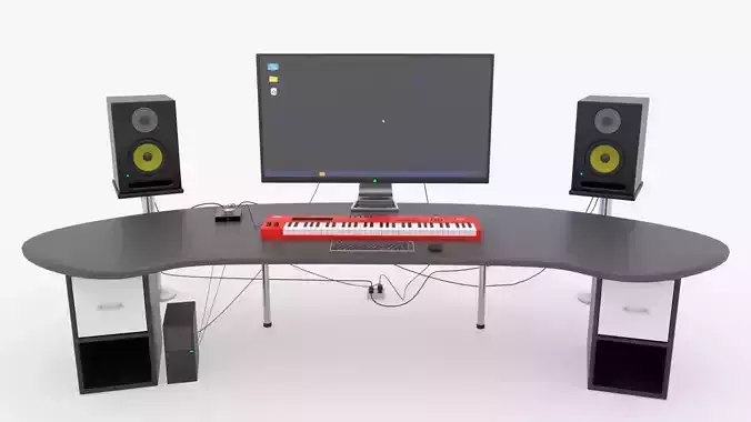 Home Studio Low-poly 3D model