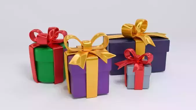 Stylized gift boxes
