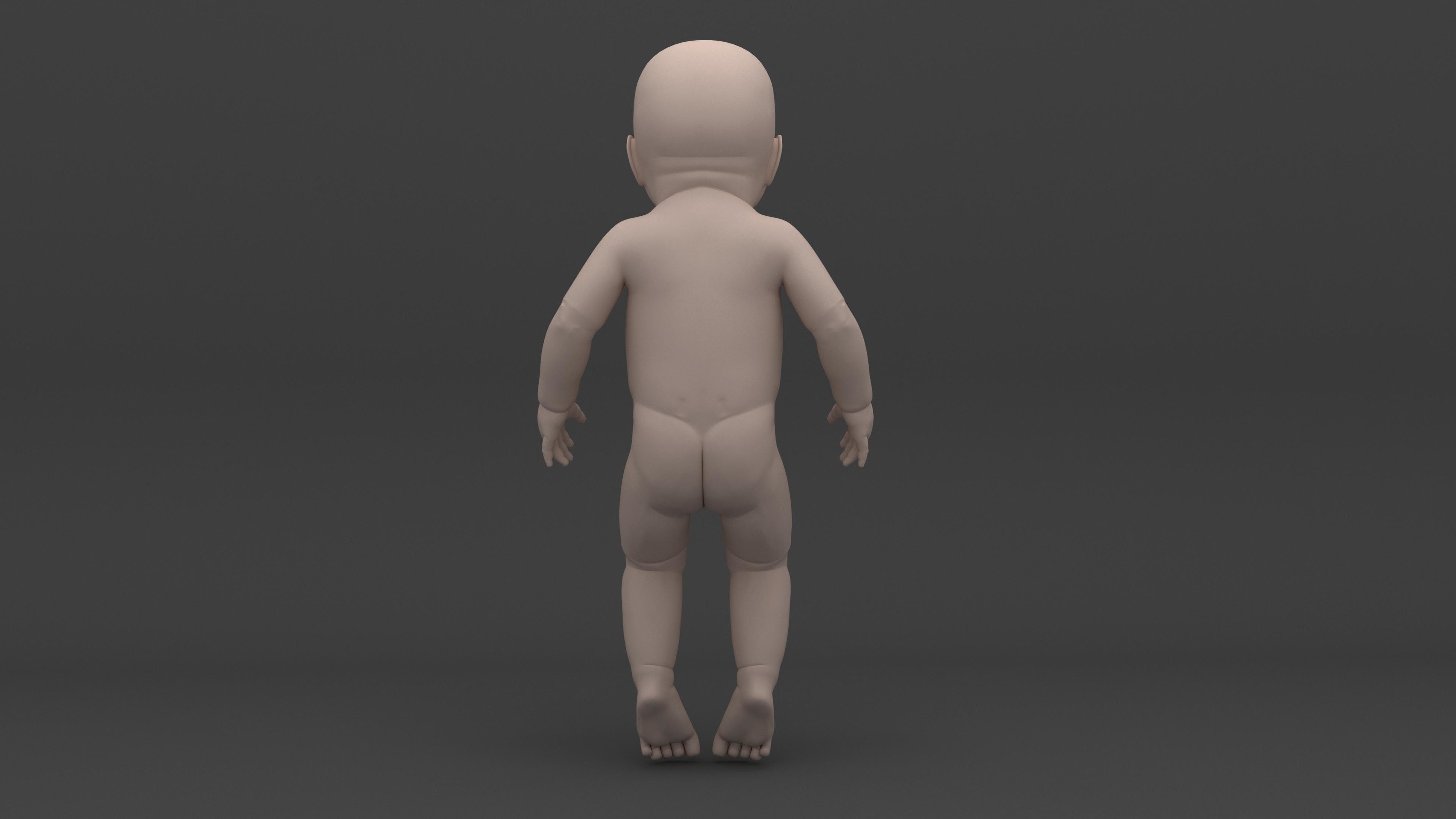 Infant 3D Model - Baby and Full Skeleton 3D model_2
