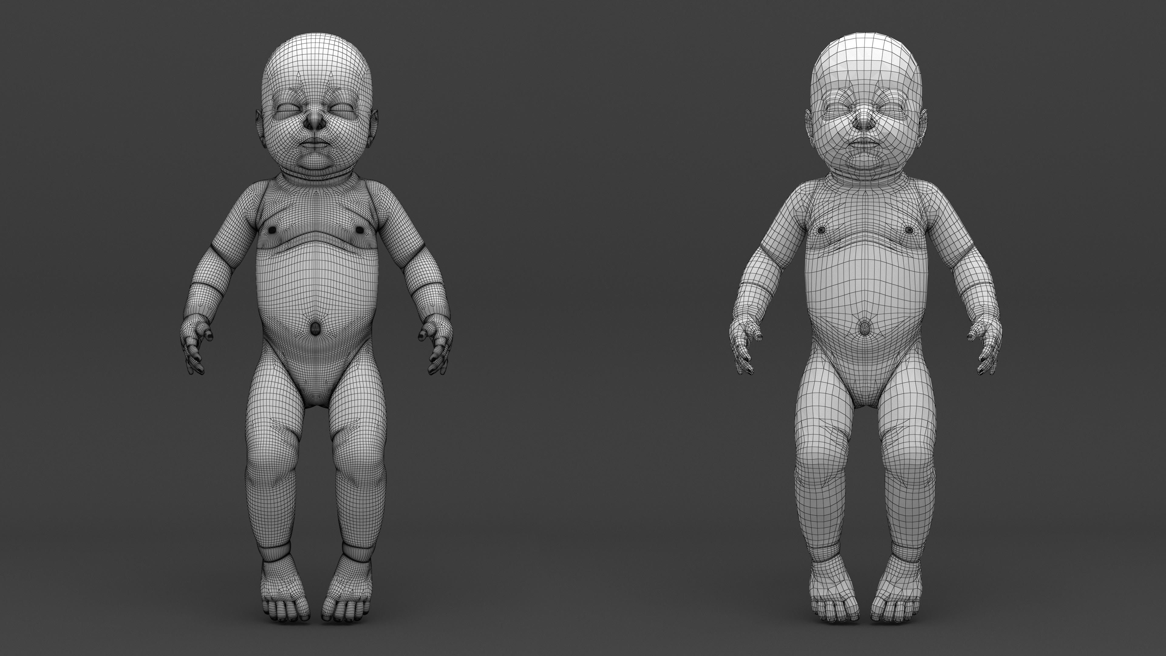 Infant 3D Model - Baby and Full Skeleton 3D model_14