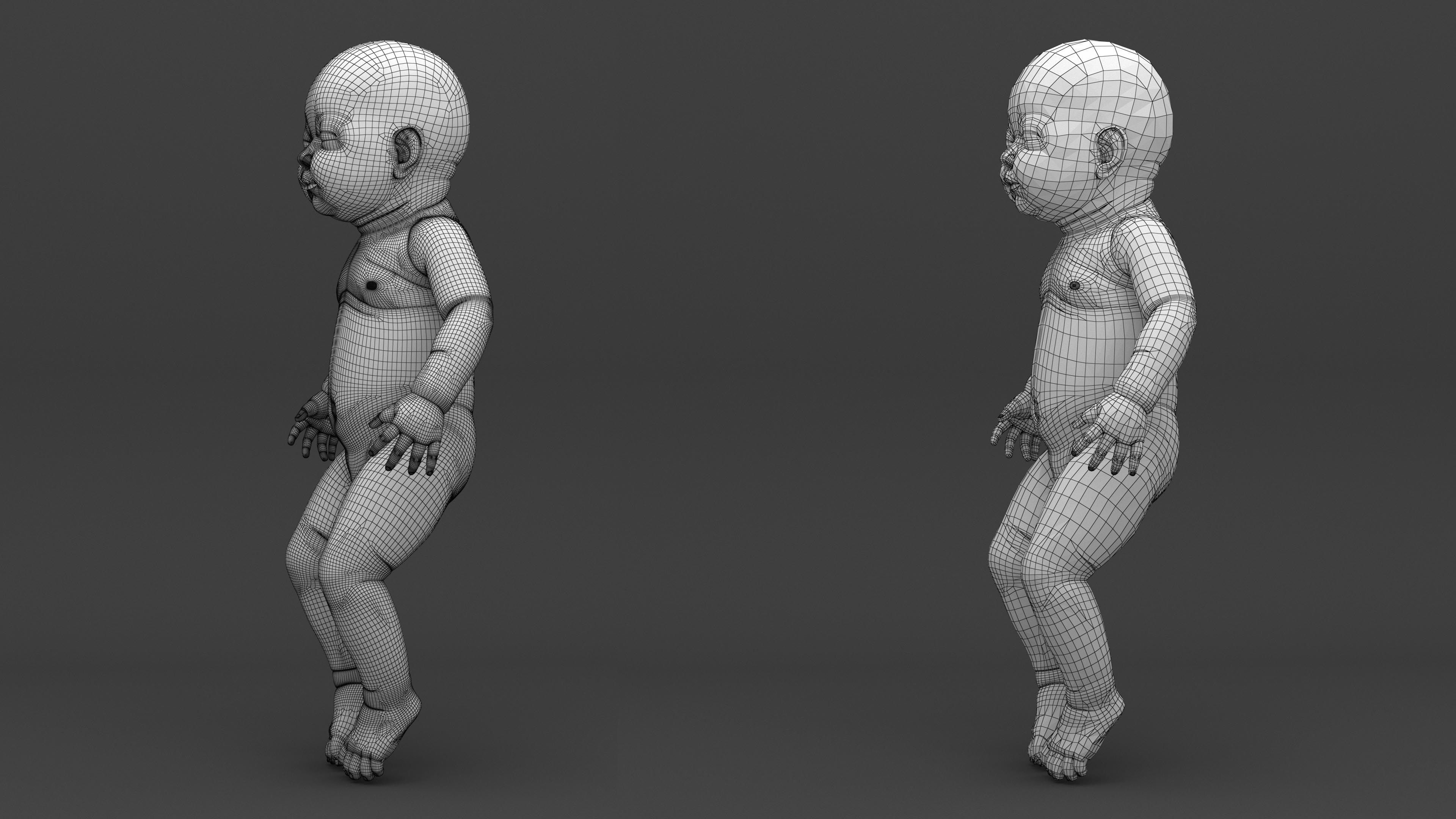 Infant 3D Model - Baby and Full Skeleton 3D model_15