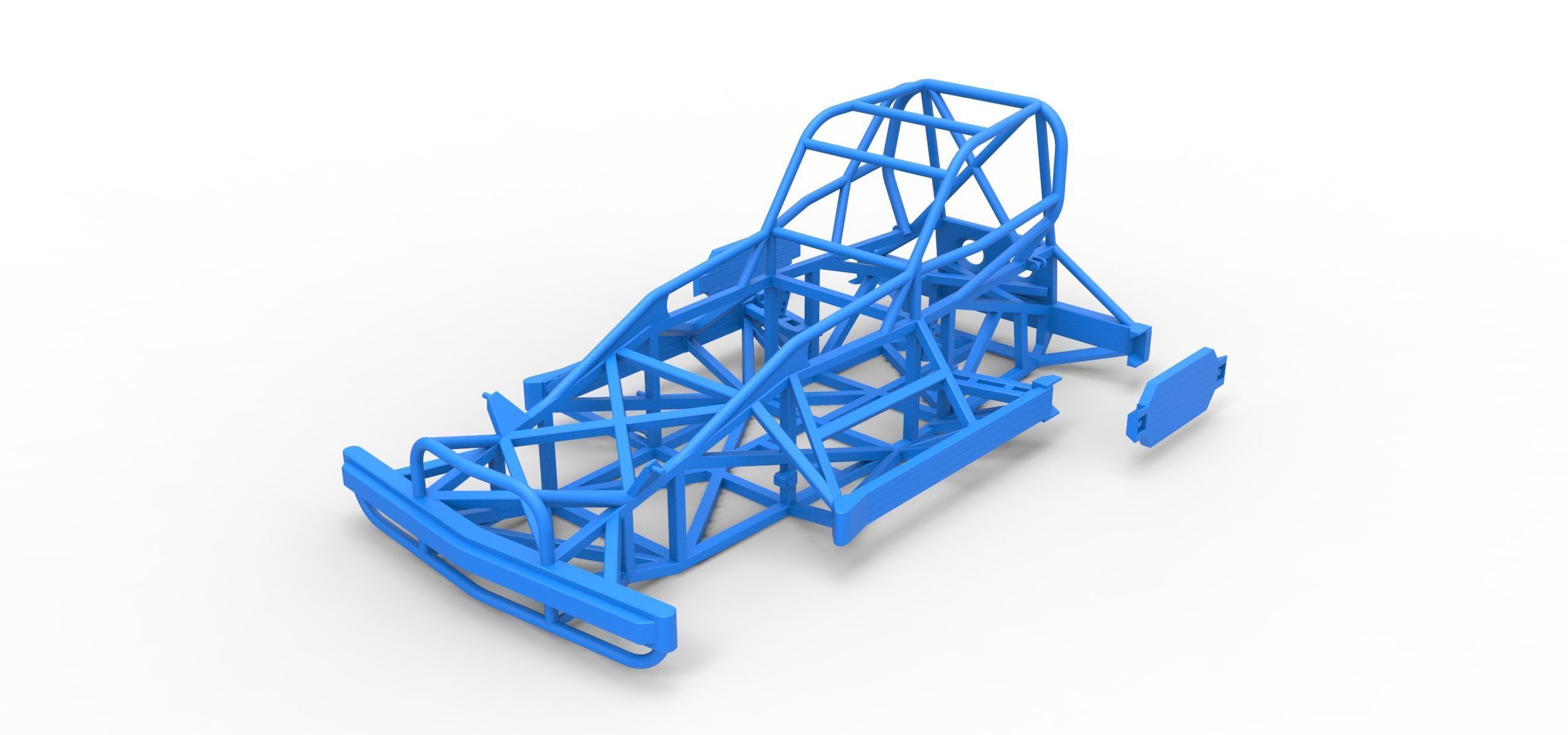 Frame of New Zealand Superstock car Version 2 Scale 1 to 25 3D print model_17