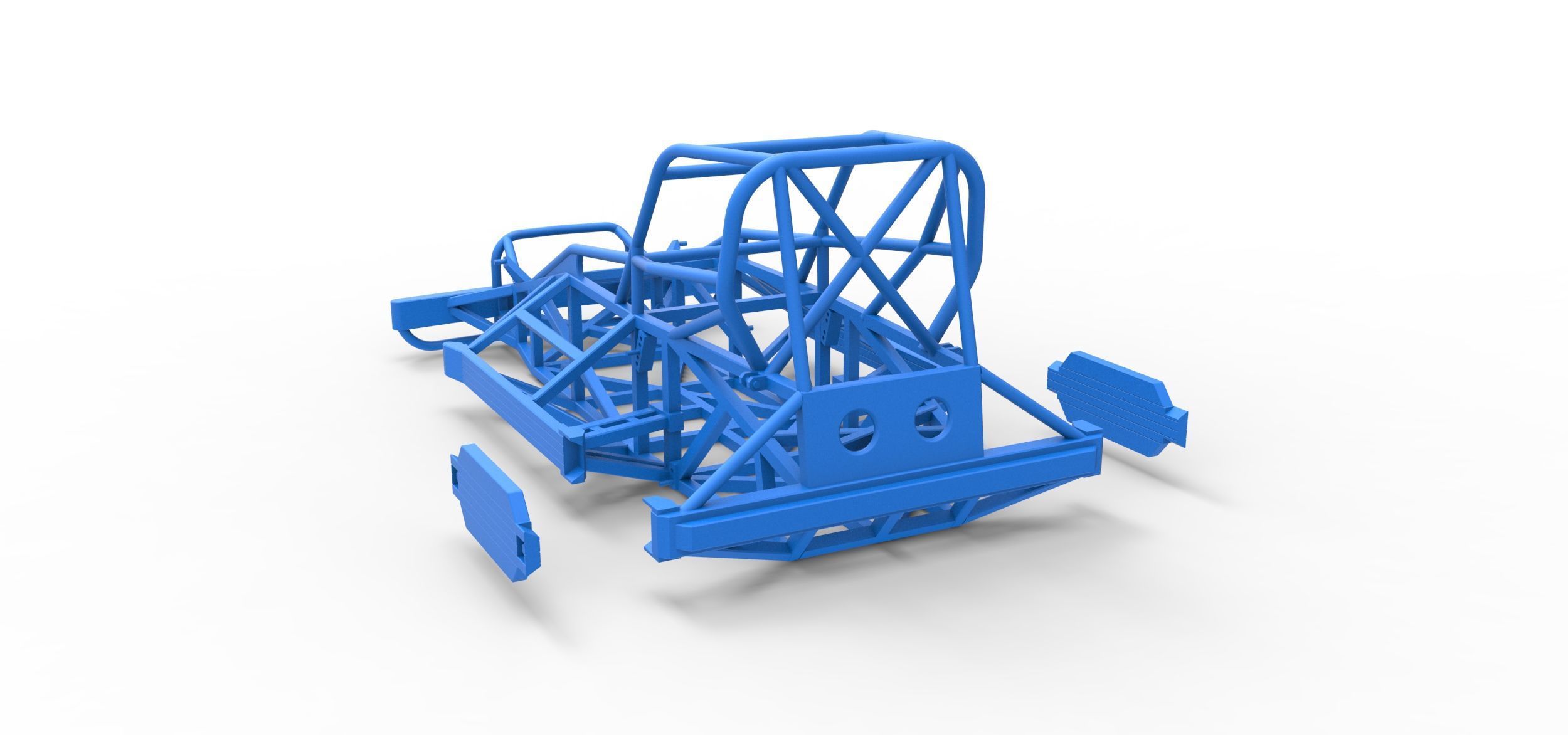 Frame of New Zealand Superstock car Version 2 Scale 1 to 25 3D print model_18