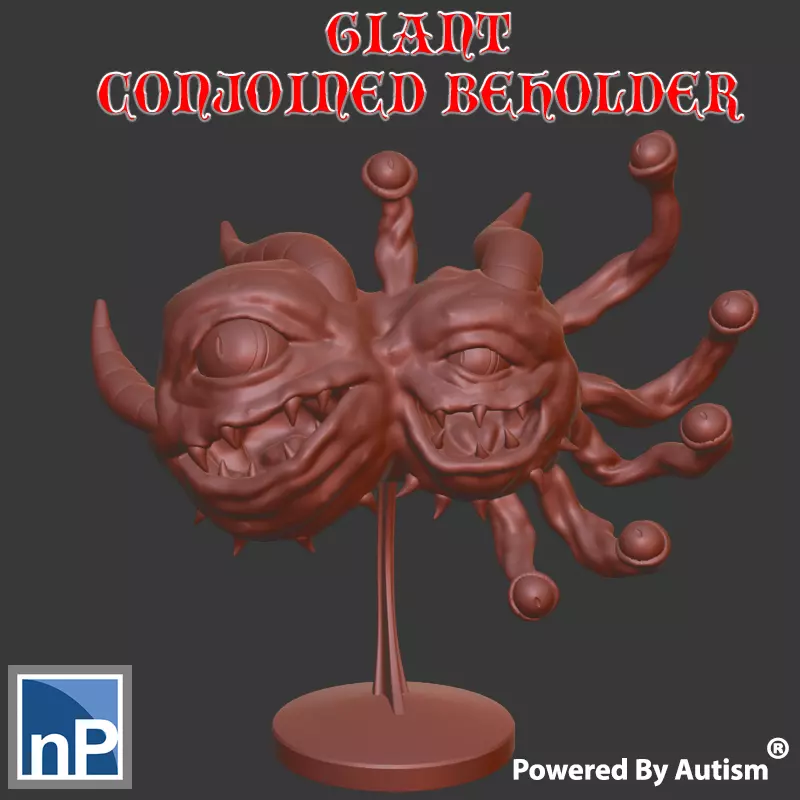 Giant Conjoined Beholder Free 3D print model