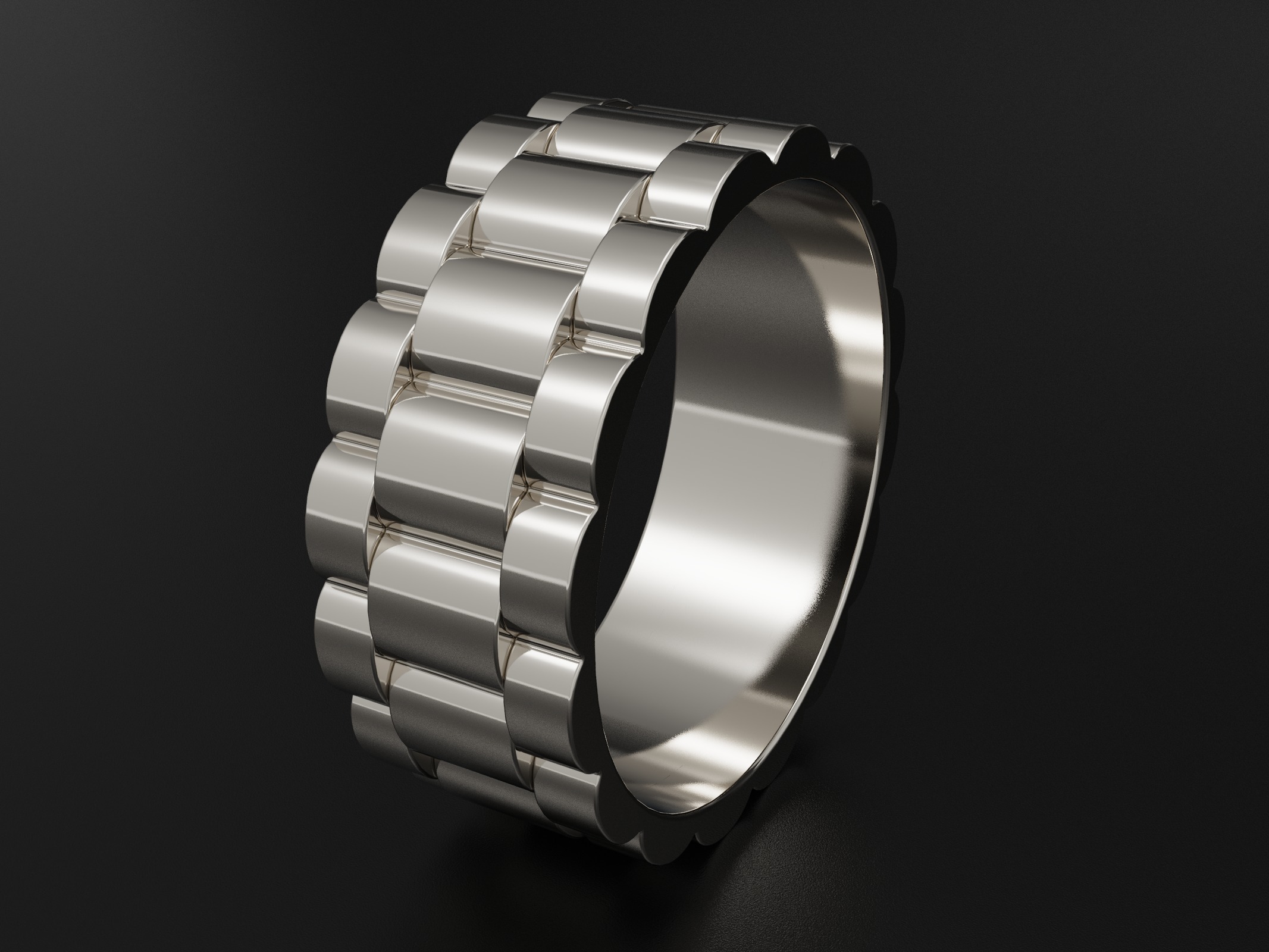 wideng ring two tone 8mm wide size 60 3D print model_7
