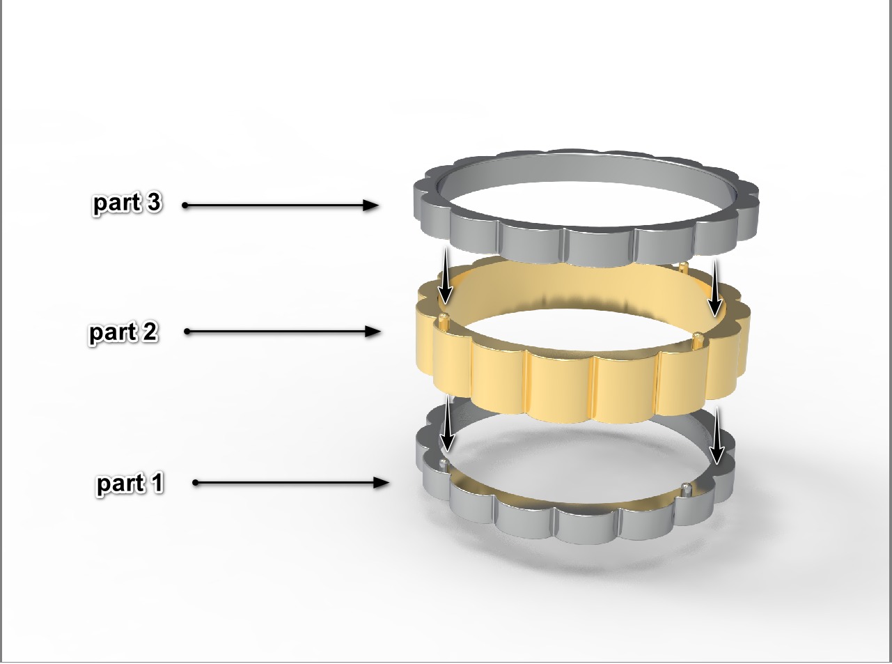 wideng ring two tone 8mm wide size 60 3D print model_13
