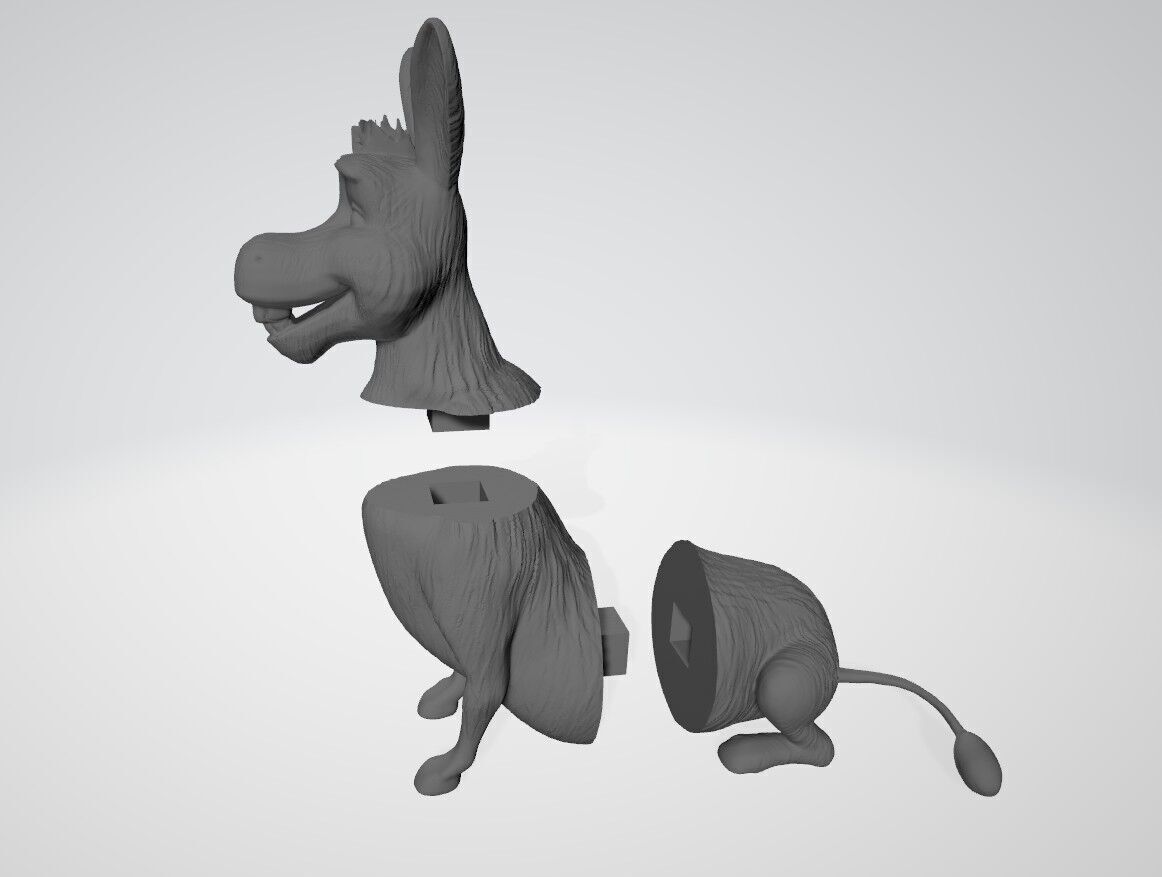 SHREK AND DONKEY 3D print model_6