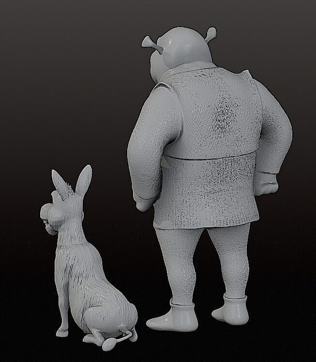 SHREK AND DONKEY 3D print model_9
