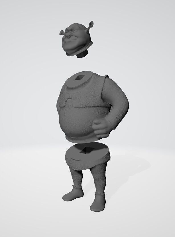 SHREK AND DONKEY 3D print model_5