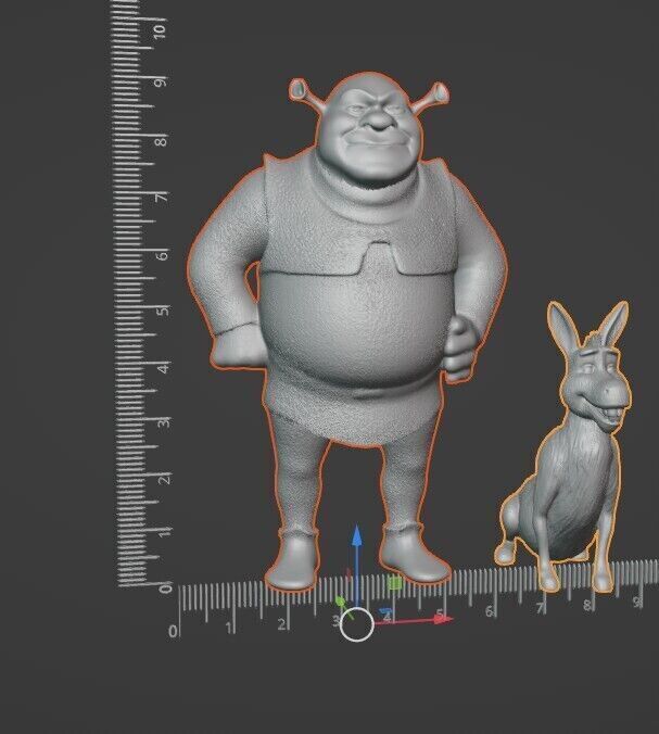 SHREK AND DONKEY 3D print model_3