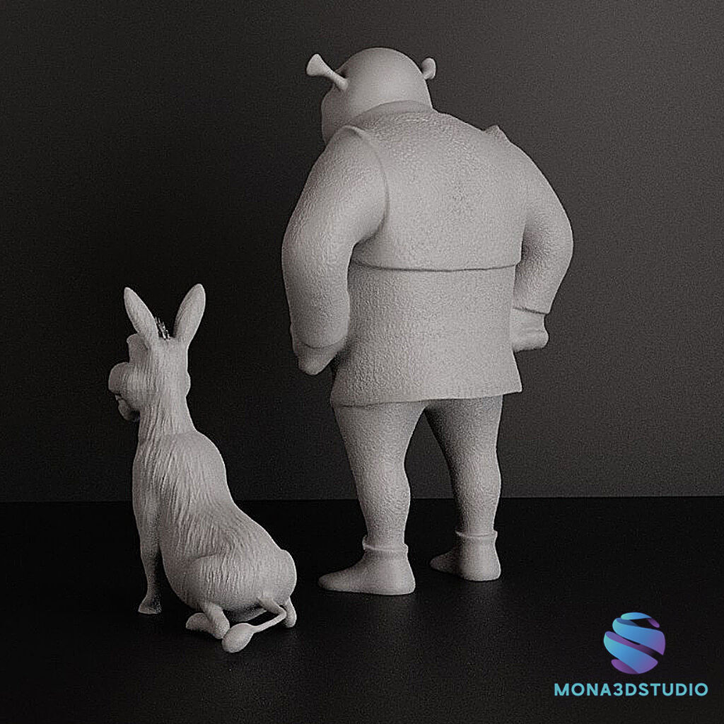 SHREK AND DONKEY 3D print model_2