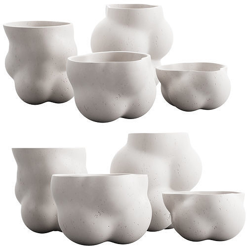 553 decorative vases and pots 10 Bubble vases 3D model