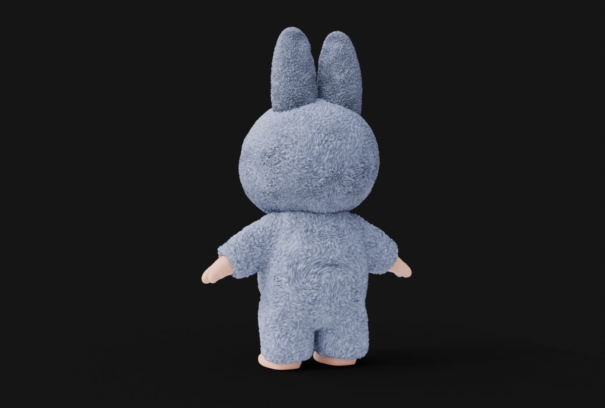 Labubu figurine Fan Art Satue and Keychain 3D print model_2