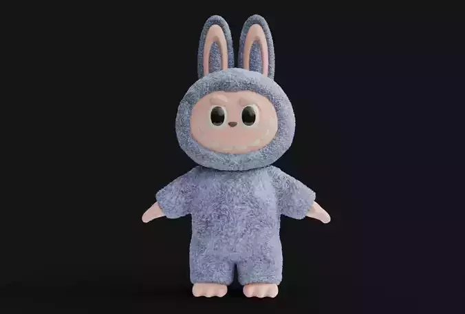 Labubu figurine Fan Art Satue and Keychain