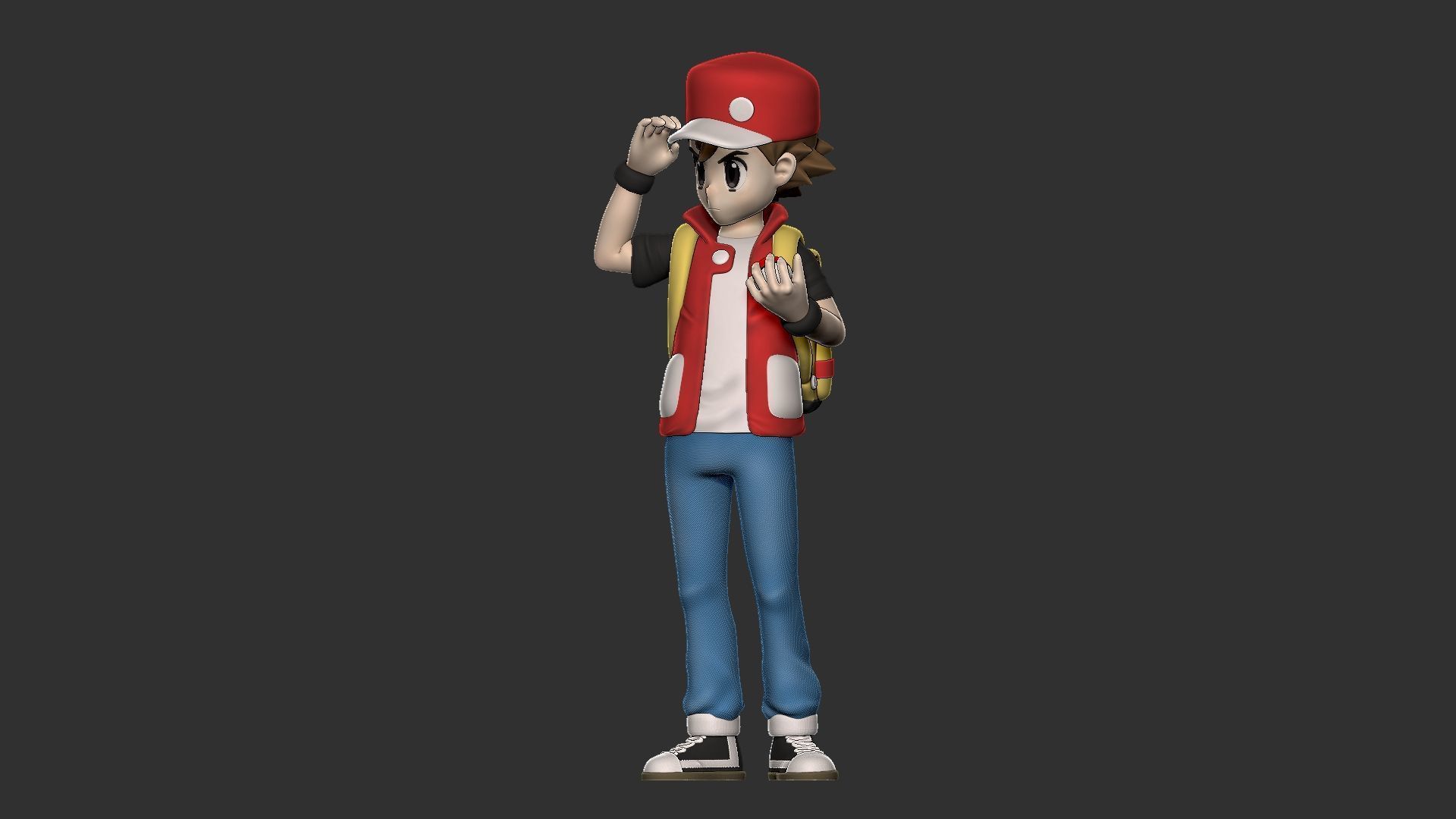 trainer red 3D print model_3