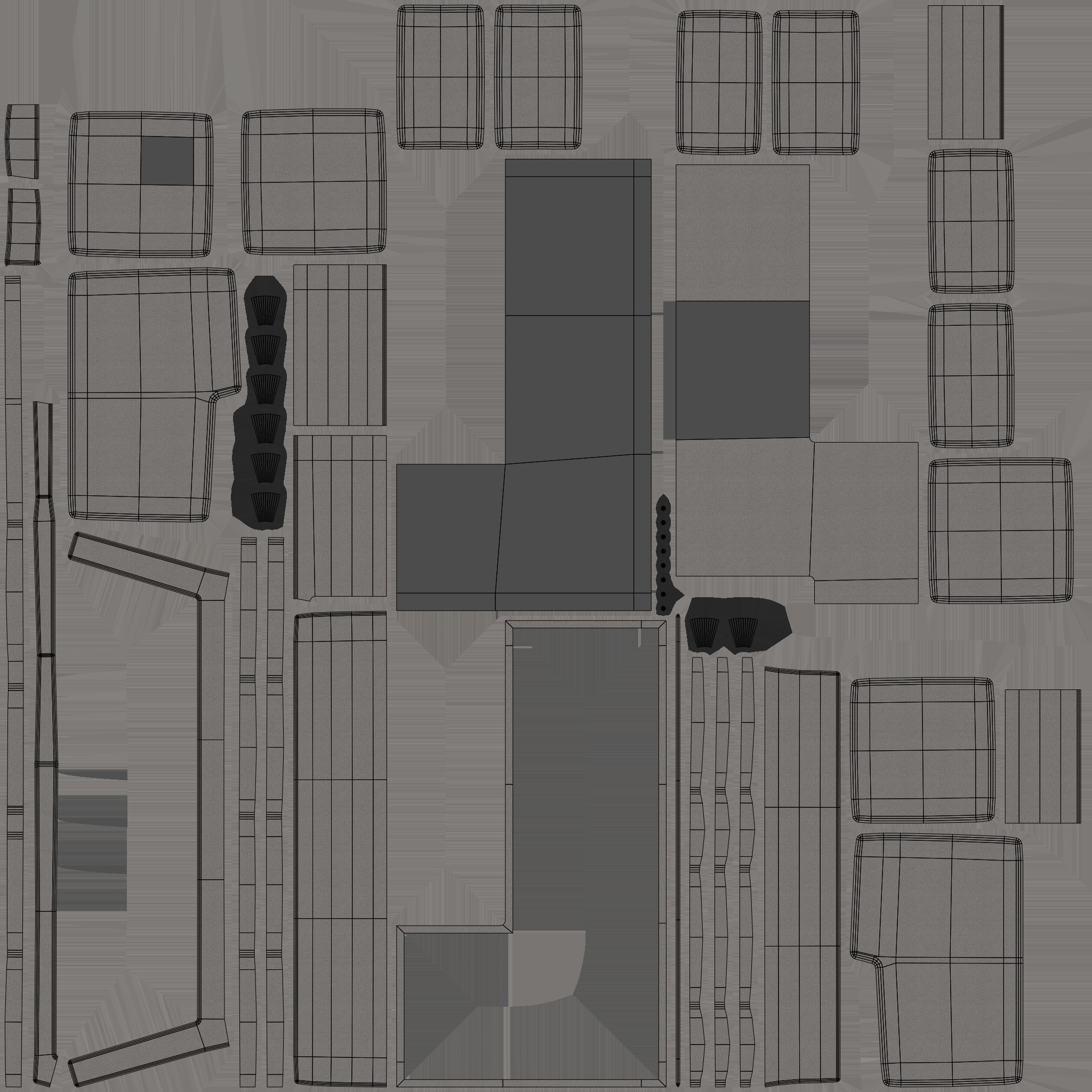 Modern Sofa Free 3D model_6