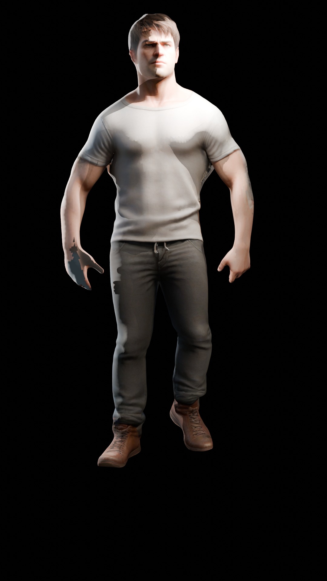 Cool Man 3D Game-Ready Model with Rigging and Textures 3D model_3