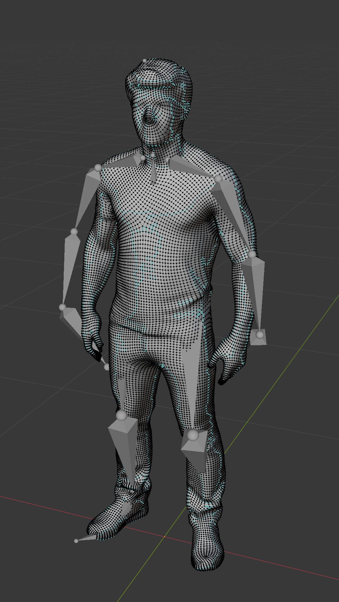Cool Man 3D Game-Ready Model with Rigging and Textures 3D model_1