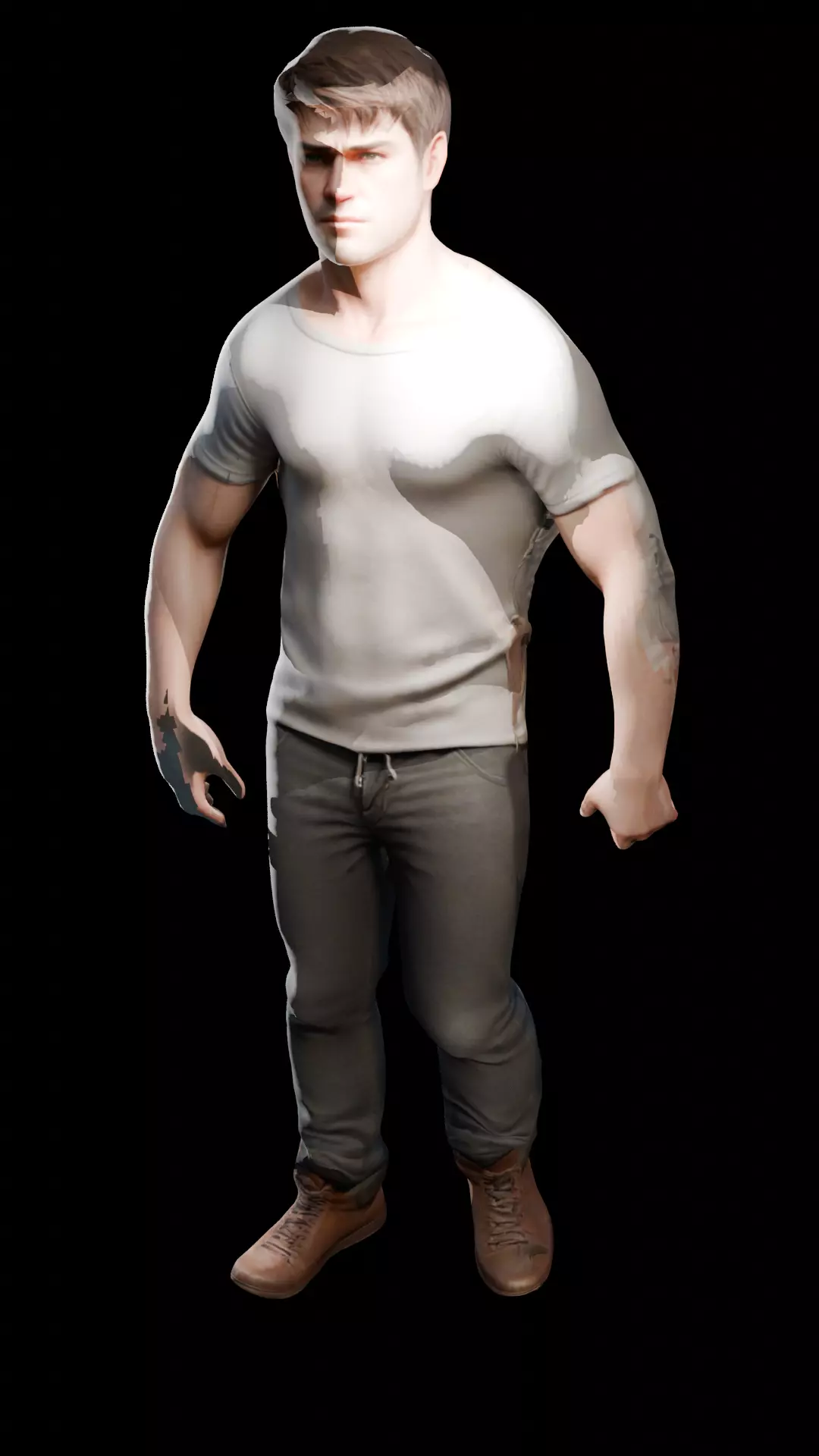 Cool Man 3D Game-Ready Model with Rigging and Textures 3D model_0