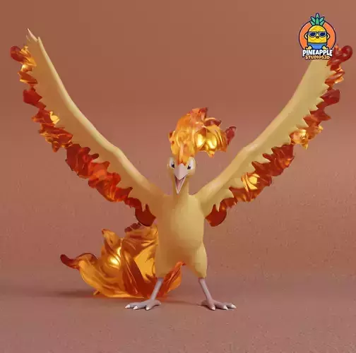 Pokemon - Moltres with 2 poses 3D print model