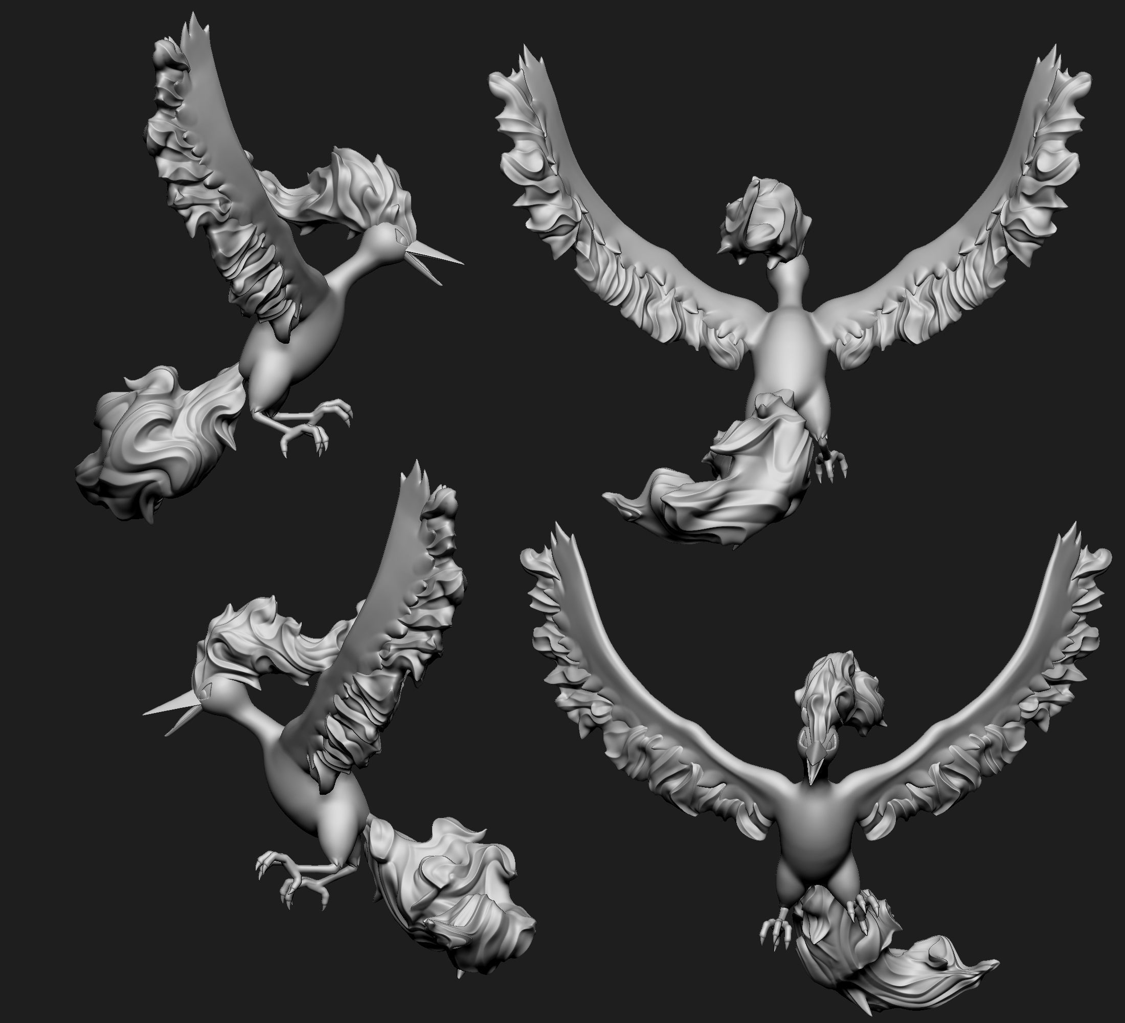 Pokemon - Moltres with 2 poses 3D print model_8