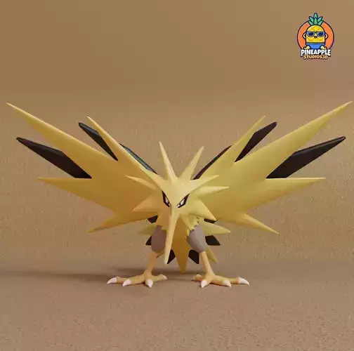 Pokemon - Zapdos  with 2 poses 3D print model