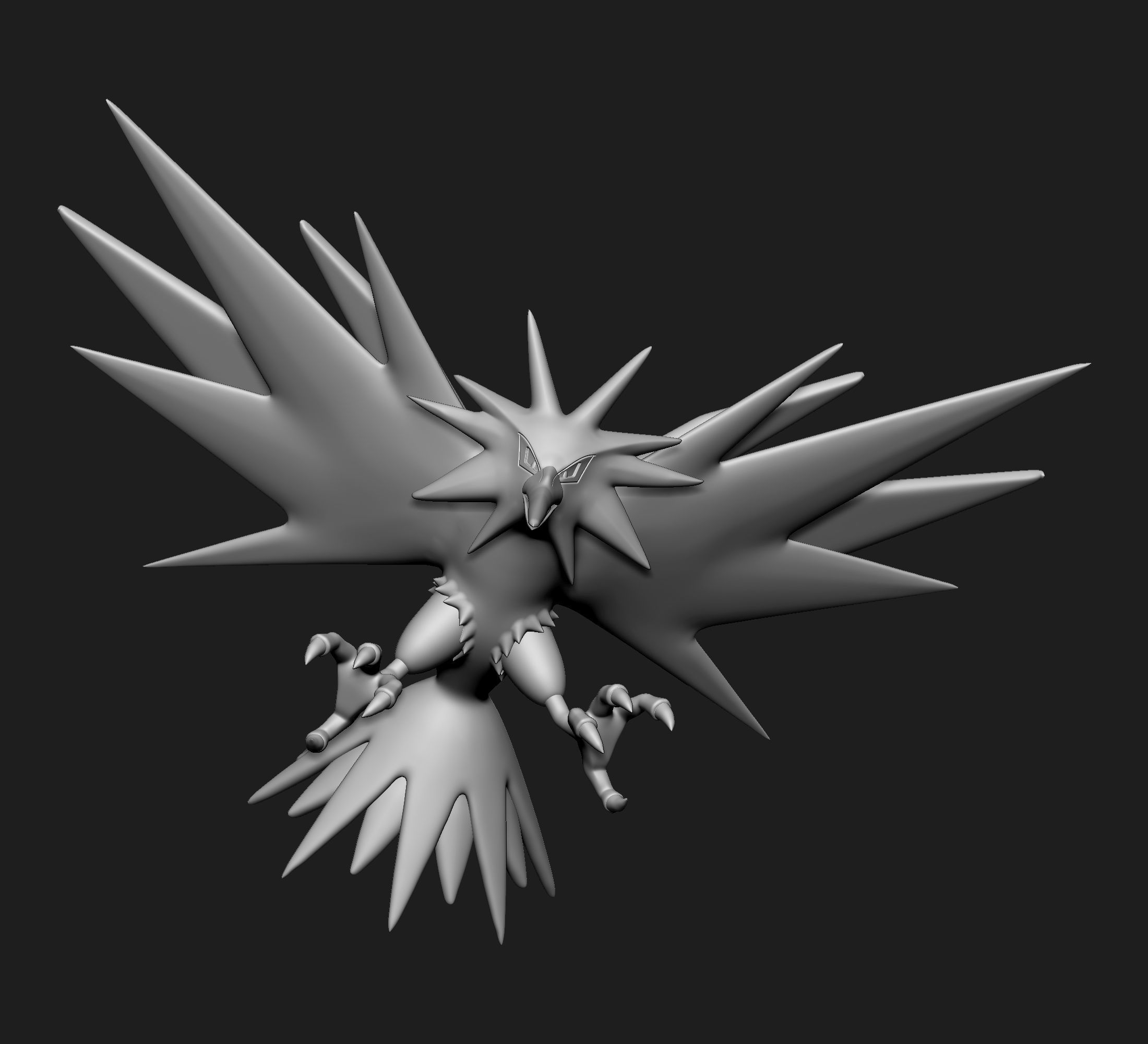 Pokemon - Zapdos  with 2 poses 3D print model_7