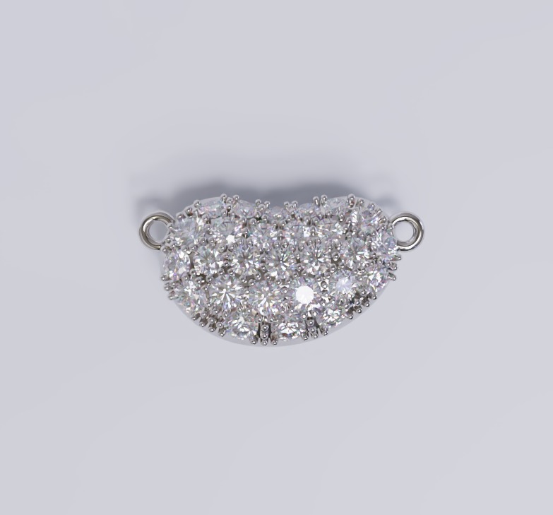 Diamond Bean tiffany design pendant 3D print model_18