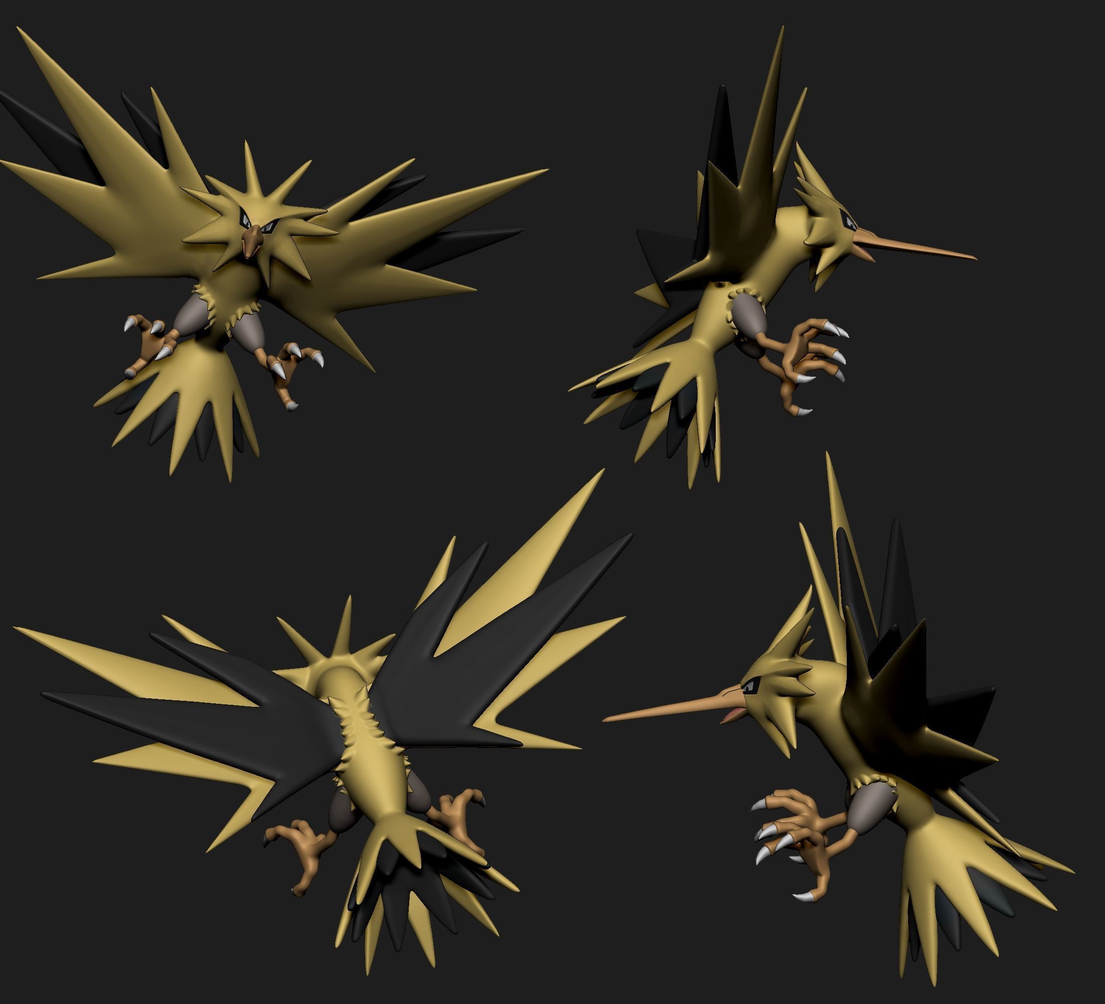 Pokemon - Articuno Moltres and Zapdos 3D print model_18