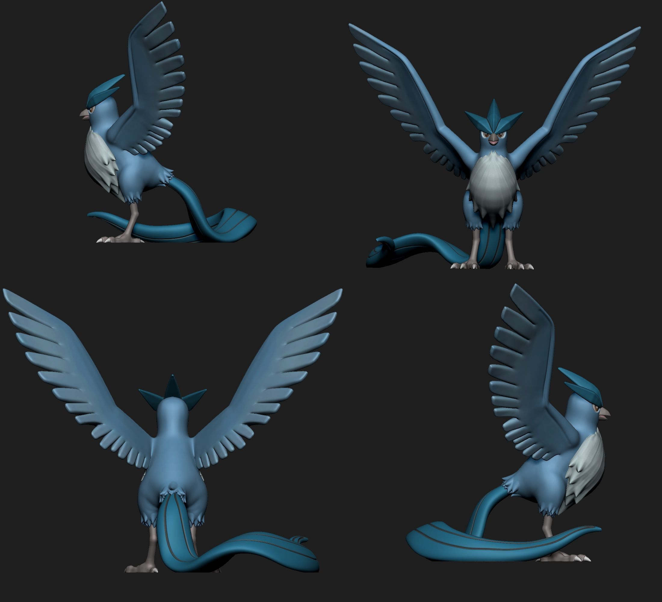 Pokemon - Articuno Moltres and Zapdos 3D print model_3